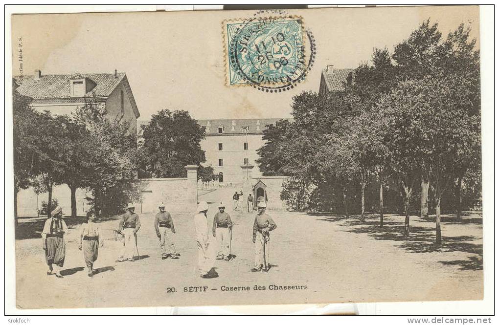 Setif - caserne des chasseurs - armée d´ Afrique - militaire