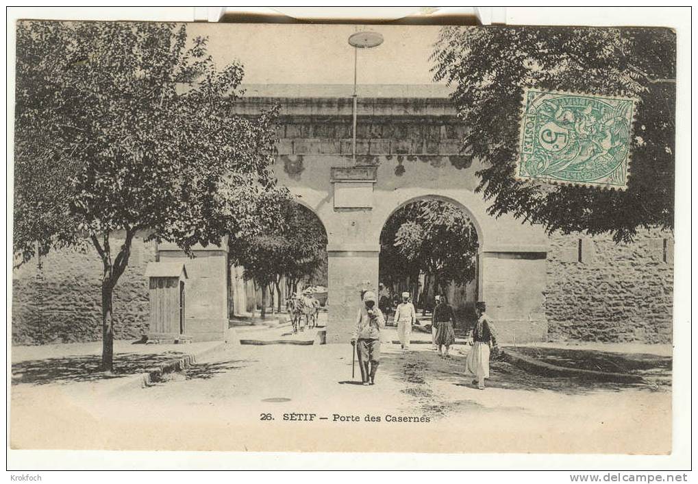 Setif - porte des casernes - armée d' Afrique - militaire