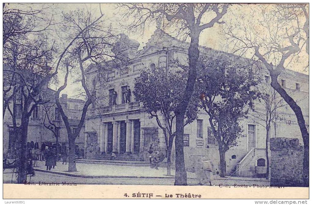CPA AFRIQUE ALGERIE SETIF LE THEATRE ANIMEE