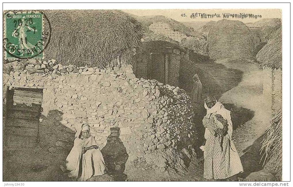 45 - SETIF - AU VILLAGE NEGRE ( Animées ) ALGERIE