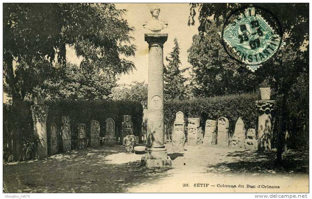 CPA  SETIF COLONNES DU DUC D'ORLEANS VOIR SCANER