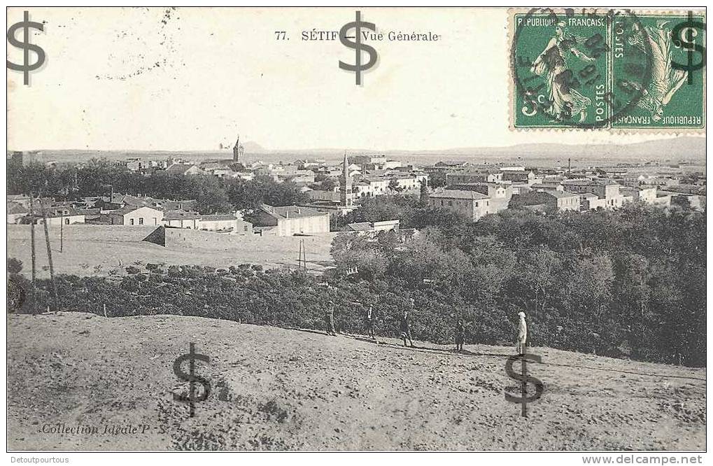 SETIF Algérie  vue générale  ( voyagée 1920 )  voir description et scans