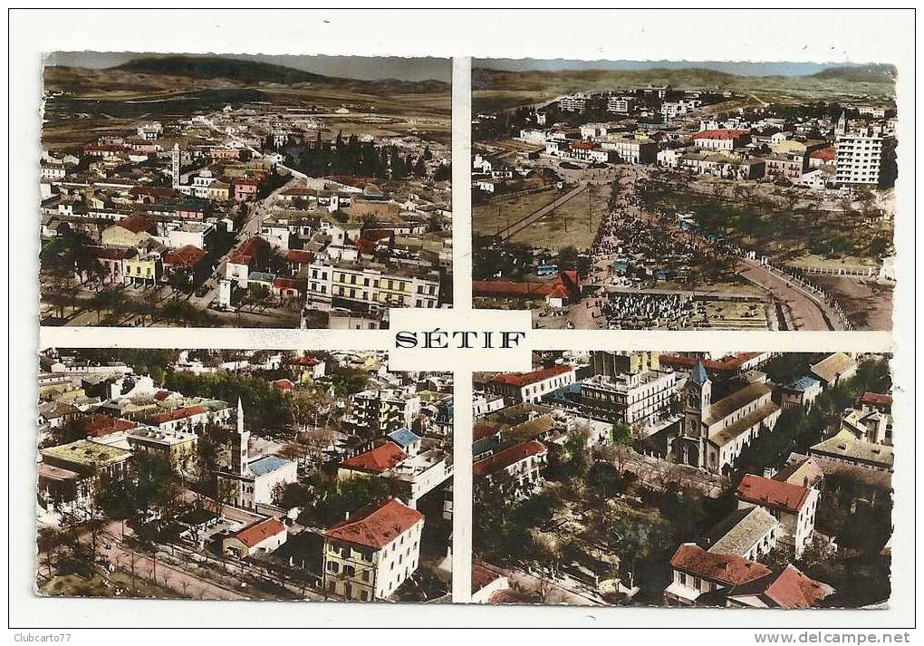 Sétif (Algérie)  4 vues aériennes env 1950.