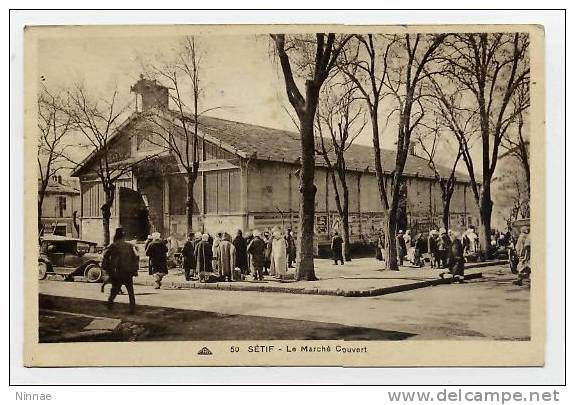 CPSM === ALGERIE  SETIF  le marché couvert--- C157