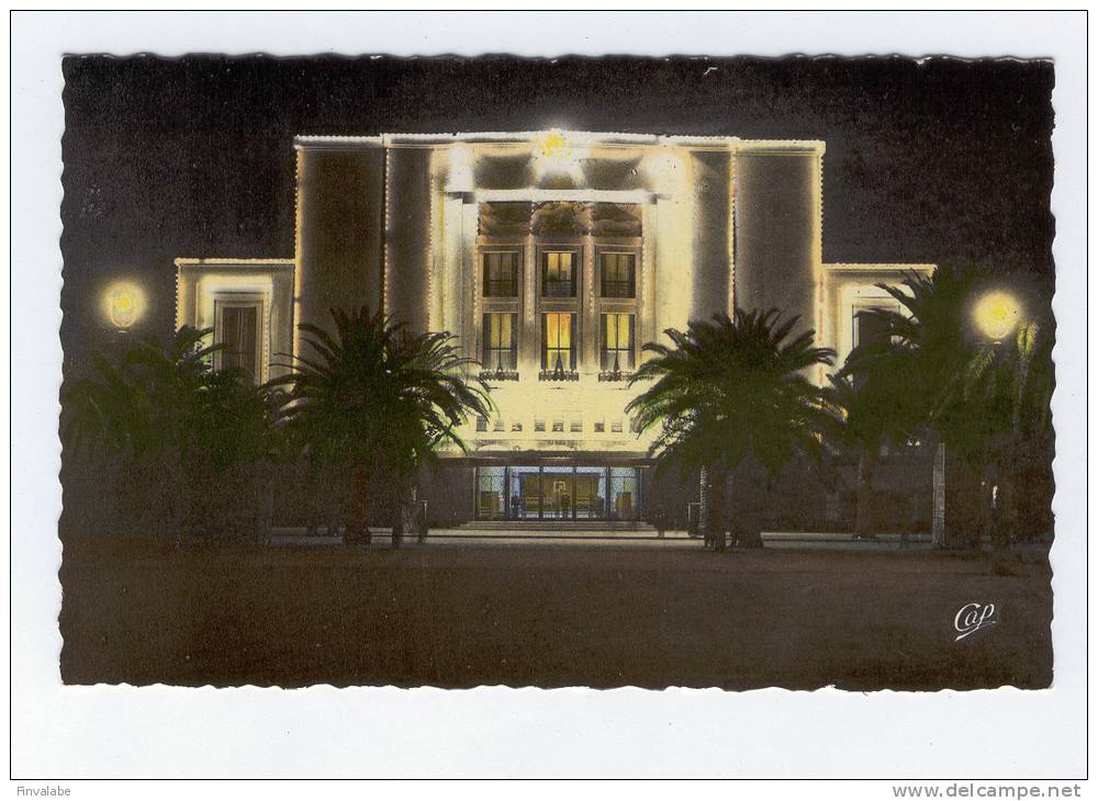 ALGERIE SIDI-BEL-ABBES Le Thêatre (effet de nuit)