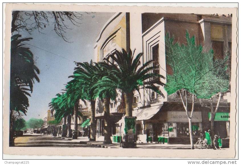 CPSM ALGERIE SIDI BEL ABBES Boulevard de la République Commerce Imprimerie