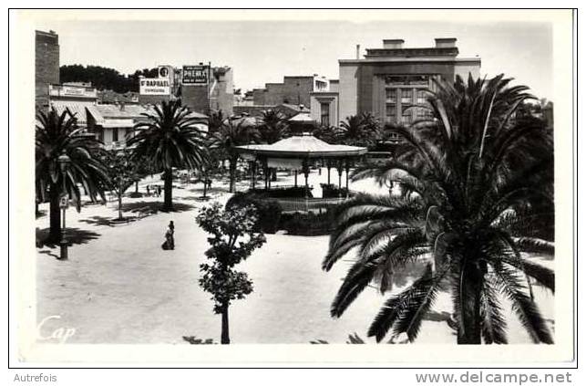 ALGERIE  SIDI BEL ABBES  PLACE CARNOT VERS LE THEATRE  CPSM 1950/60
