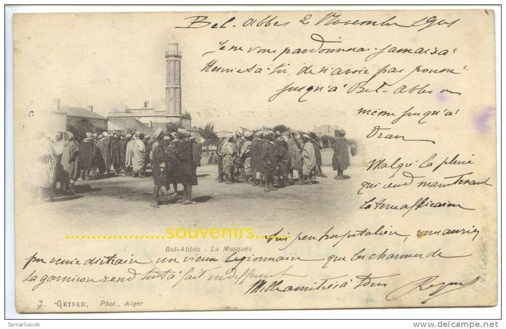 CPA ALGERIE  SIDI BEL ABBES  La Mosquée   , Geiser n°   , 1901 ,     ** prix nets **