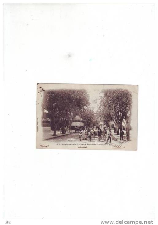 lot 143 CPA  le cercle militaire et l'avenue de la gare animée