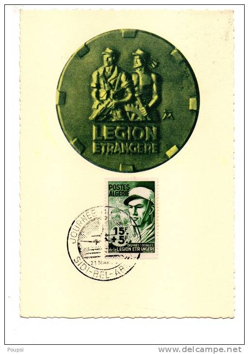 CP -LEGION ETRANGERE - Journée du timbre -Groupement philatelique Sidi Bel Abbés