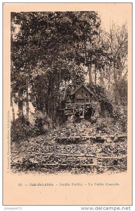 CPA N° 85 - SIDI BEL ABBES Algérie - Jardin Public - La Petite Cascade - Edit. N. Boumendil