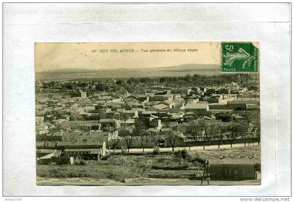 A2A Z8 CPA ALGERIE SIDI BEL ABBES VUE GENERALE DU VILLAGE NEGRE 1908