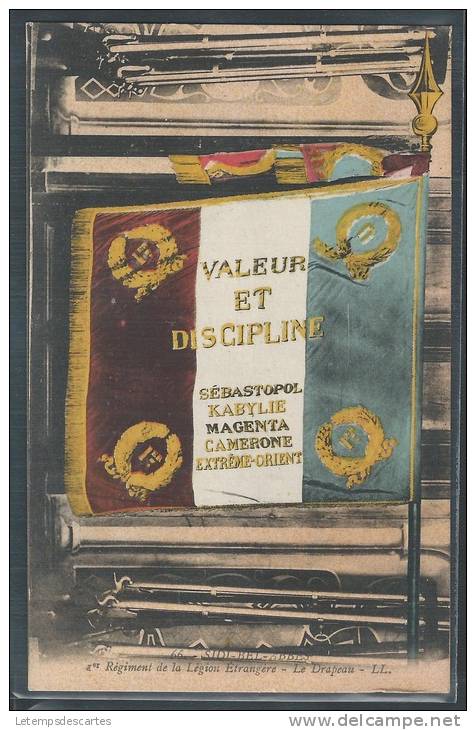 - CPA ALGERIE - Sidi-Bel-Abbès, le Drapeau du régiment de la Légion Etrangère