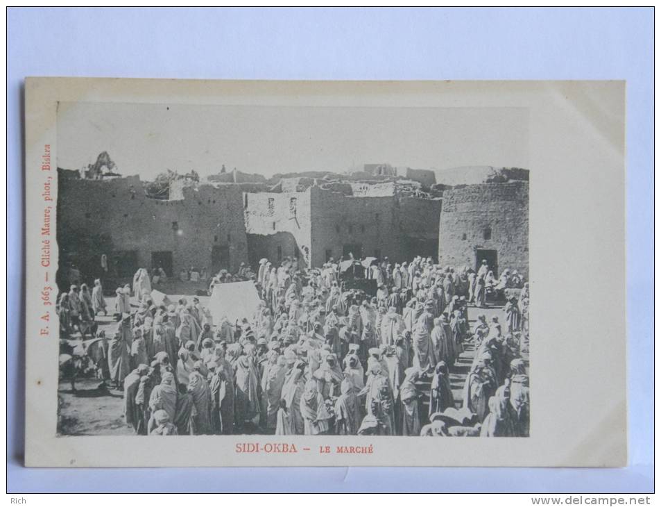 CPA  précurseur - Algérie - SIDI OKBA - Le Marché