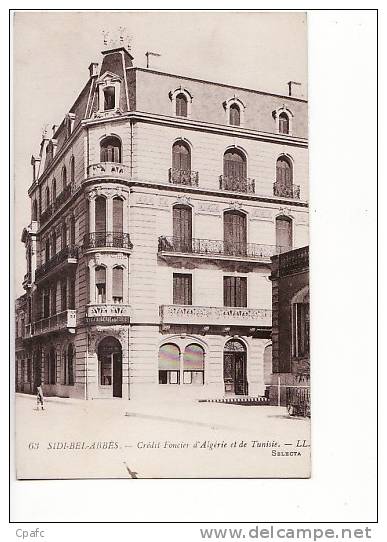 Algérie  Sidi-bel-Abbès , Crédit Foncier d'Algérie et de Tunisie (Thème Banque)