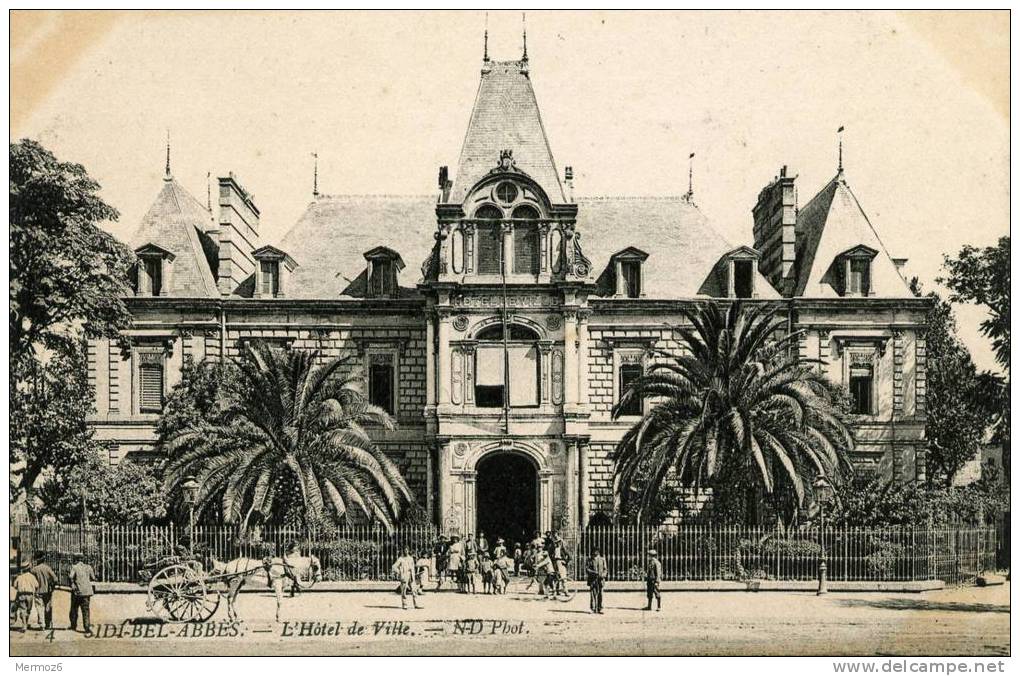 sidi bel abbes hotel de ville ND phot 4 carte animée calèches