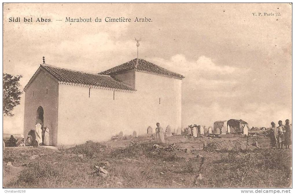 SIDI BEL ABBES (ALGERIE) Marabout du Cimetière Arabe (Carte précurseur dos non divisé)