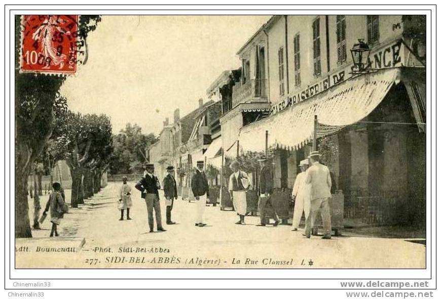 ## ALGERIE ## SIDI BEL ABBES LA RUE CLANSSEL TRES BELLE ANIMATION A VOIR