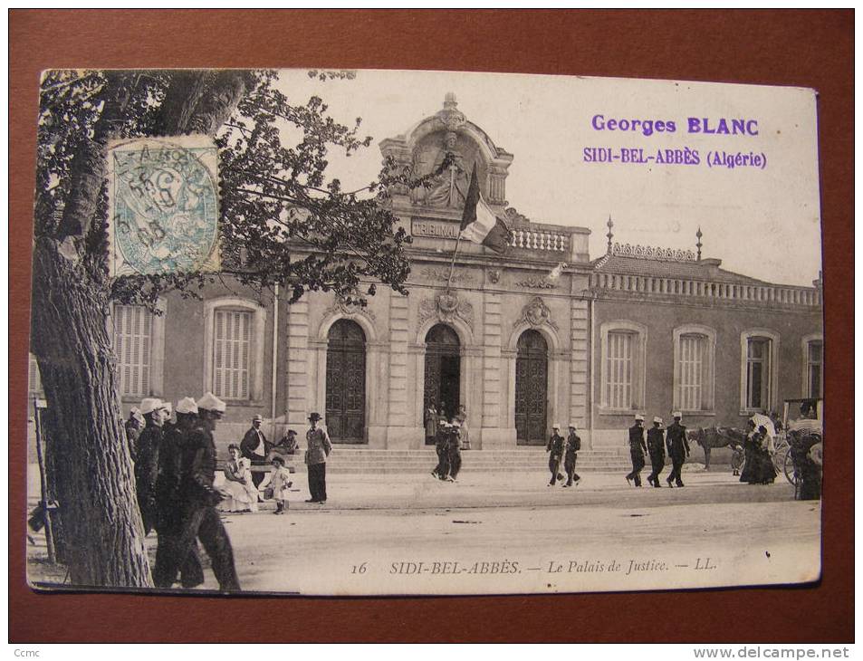 CPA - Algérie - Sidi-Bel-Abbès - Le palais de Justice - Légionnaires - Légion étrangère