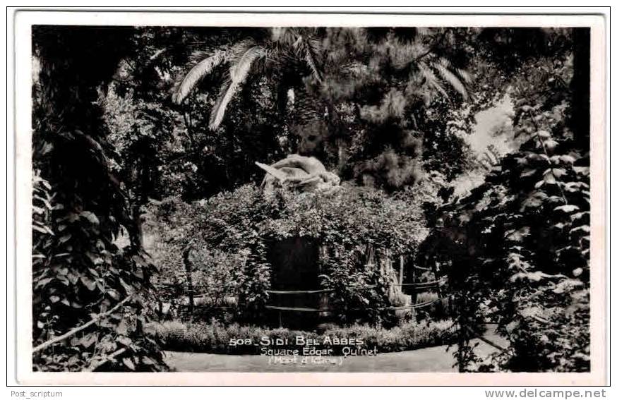 Afrique - Algérie - Sidi Bel Abbès - square Edgar Quinet (mort d´Icare) - carte glacée