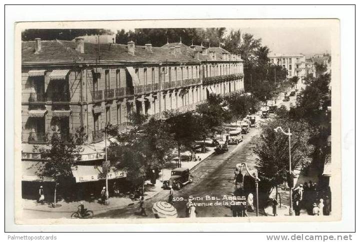 RP  Sidi Bel Abbes, Algeria, 1930s   Avenue de la gare