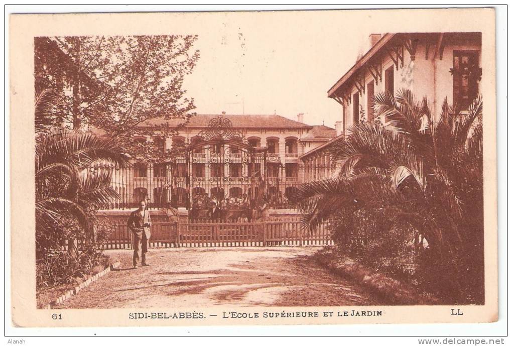 SIDI-BEL-ABBES L'Ecole Supérieure et le Jardin (LL)  Algérie Afrique