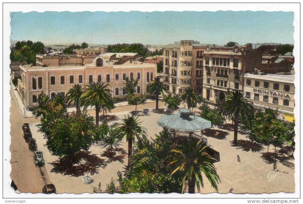 Cpsm photo Algérie - Sidi-Bel-Abbès - La place Carnot et le tribunal