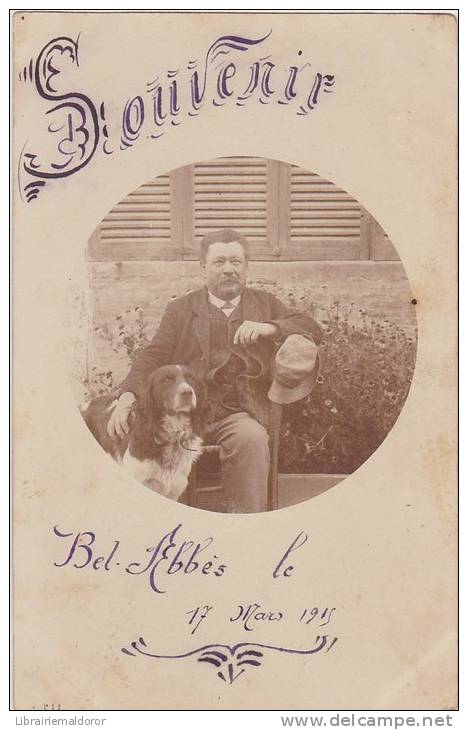 cpa  Sidi-bel-Abbès. Souvenir. carte-photo.17 Mars 1915