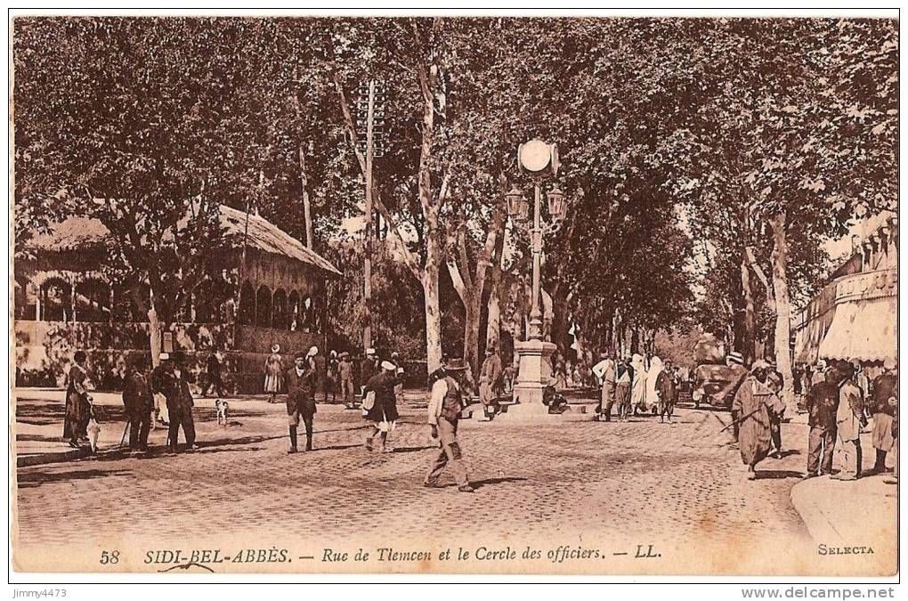 CPA 477 - Carte N°58 - SIDI BEL ABBES 22000 Algérie - 1922 Rue de Tlemcen et le Cercle des officiers