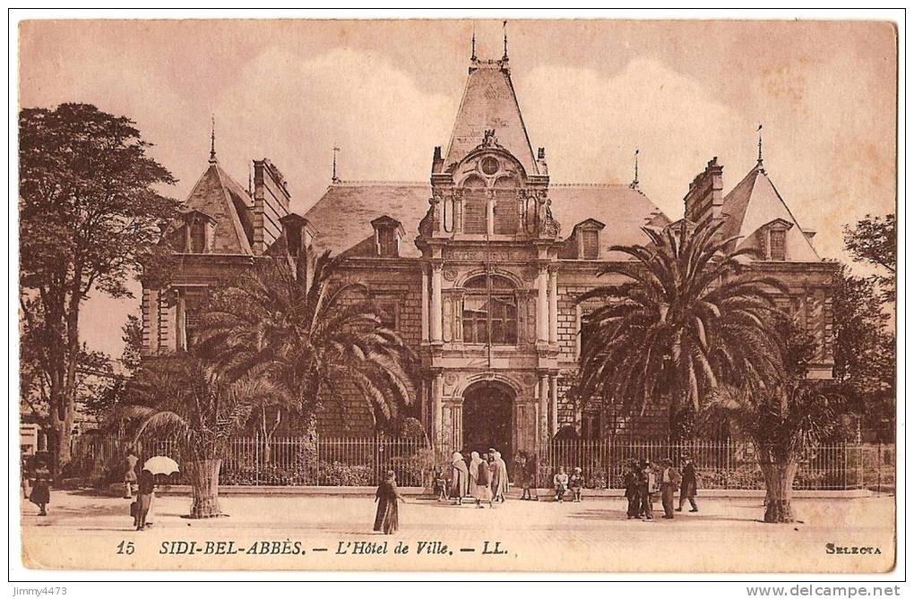 CPA 475 - Carte N°15 - SIDI BEL ABBES 22000 Algérie - 1922 L´ Hôtel de Ville