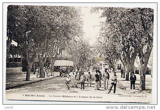 Algérie Sidi Bel Abbes Cercle militaire avenue de la gare