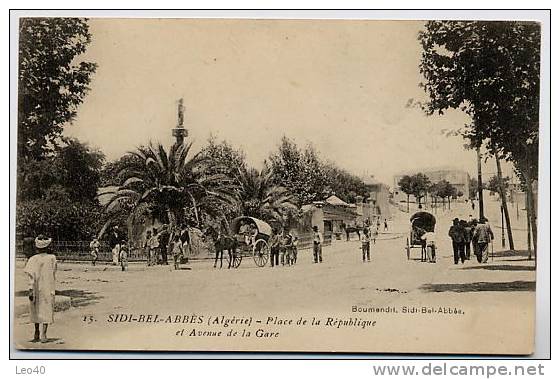 Algérie Sidi Bel Abbes Boumendil  place de la République Avenue de la gare