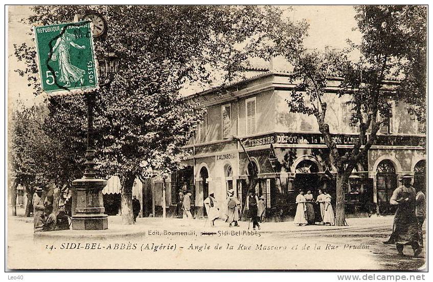 Algérie Sidi Bel Abbes Boumendil Angle rue Mascara et rue Prudon Animée