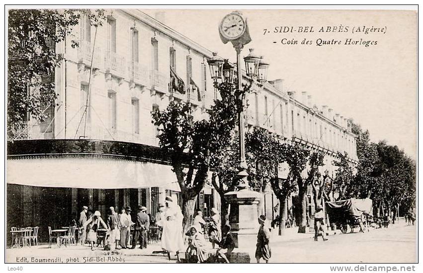 Algérie Sidi Bel Abbes Boumendil Coin des Quatre horloges