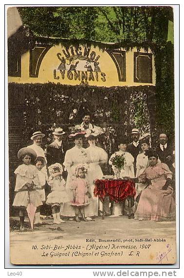 Algérie Sidi Bel Abbes Kermesse Guignol Lyonnais Chignol et Gnafron Boumendil RARE