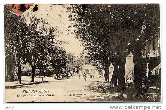 Algérie Sidi Bel Abbes Rue Prudon et Porte d´Oran