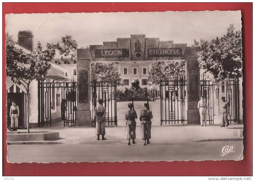 Q0412 Sidi-Bel-Abbes , Caserne de la Légion étrangère, Militaire, Circulé, date illisible.