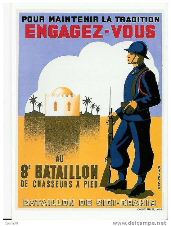REPRO D´ AFFICHE (102) 8eme BATAILLON CHASSEUR A PIED SIDI-BRAHIM (n° 5708)