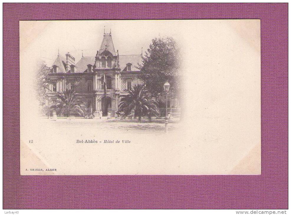 1 cpa  - bel abbes hotel de ville