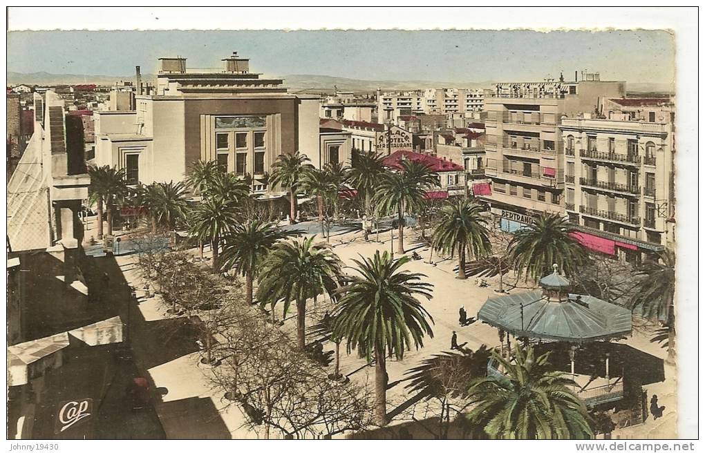 78 - SIDI-BEL-ABBES - PLACE CARNOT ET LE THEATRE (  ) ALGERIE