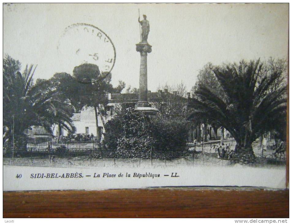 ALGERIE - SIDI-BEL-ABBES - la place de la république - CPA n°40