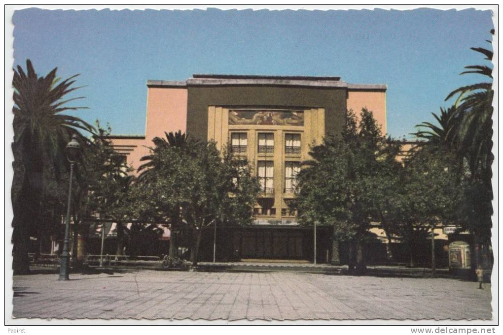 cpsm dentelée colorisée Algerie Sidi Bel Abbes Le Theatre Municipal
