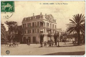 14 - SIDI-BEL-ABBES - la Rue de Mascara (voyagée en 1914)
