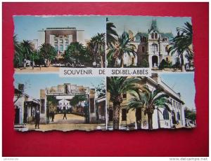 CPSM-ALGERIE-SOUVENIR DE SIDI-BEL-ABBES -MULTI-VUES -VOYAGEE