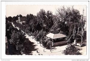 CPSM SIDI-BEL-ABBES , JARDIN DU CERCLE MILITAIRE ET RUE PRUDON