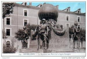 ALGERIE ) SIDI BEL ABBES LEMONUMENT AUS MORT DE LA LEGION ETRANGERE