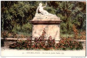 ALGERIE SIDI BEL ABBES UN COIN DU JARDIN PUBLIC PAS CIRCULEE