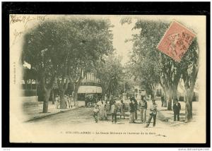Algérie  - Algerije     Sidi - Bel - Abbès    Le cercle militaire et l'Avenue de la gare