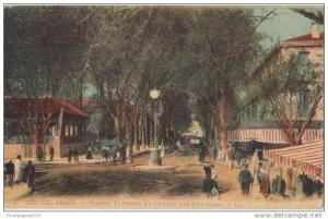 CPA ALGERIE SIDI BEL ABBES Rue de Tlemcen et Cercle des officiers carte colorisée