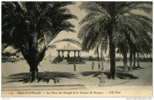 philippeville la place de margue et le kiosque de musique 115 ND phot carte animée